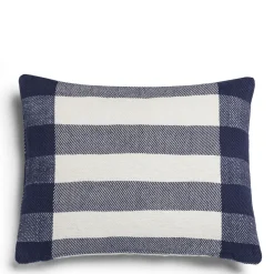 Clearance Daylesford Organic Abbey Stripe Cushion Navy