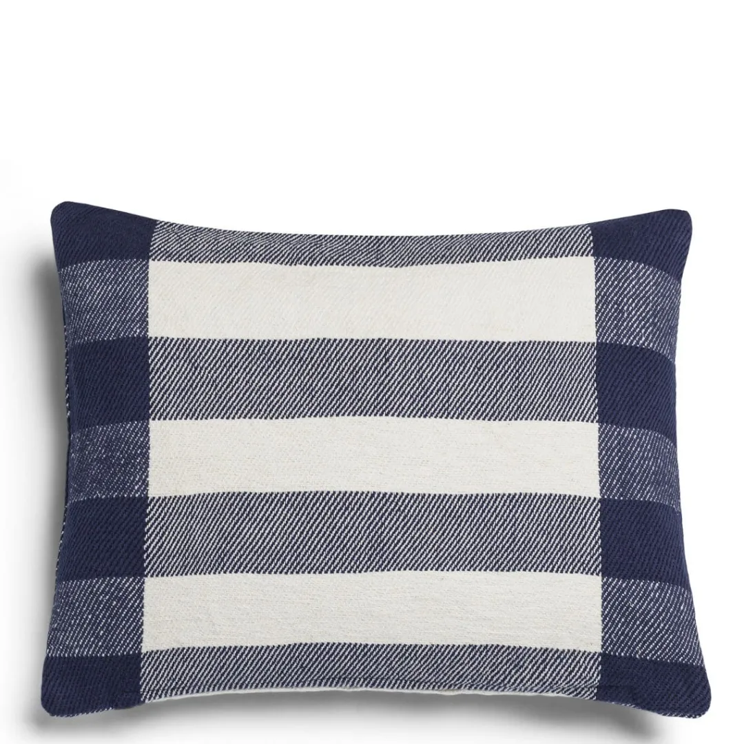 Clearance Daylesford Organic Abbey Stripe Cushion Navy