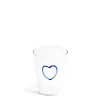 New Daylesford Organic Blue Heart Glass