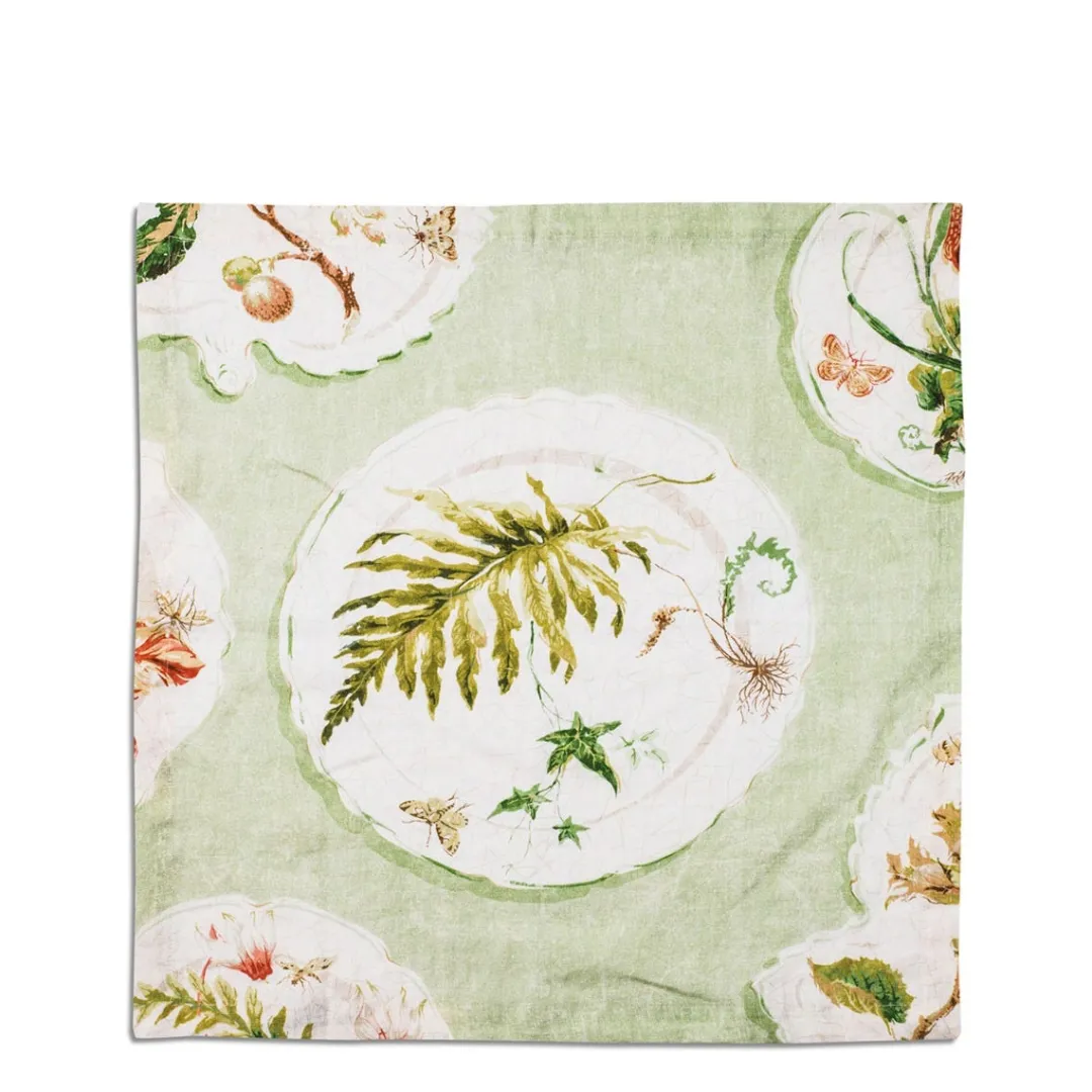 Cheap Daylesford Organic Daylesford x Colefax Quince Garden Napkin in Green With Fern