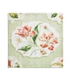 Clearance Daylesford Organic Daylesford x Colefax Quince Garden Napkin in Green With Tulips