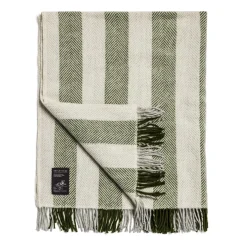 Flash Sale Daylesford Organic Enstone Wool Throw Herringbone Stripe Olive