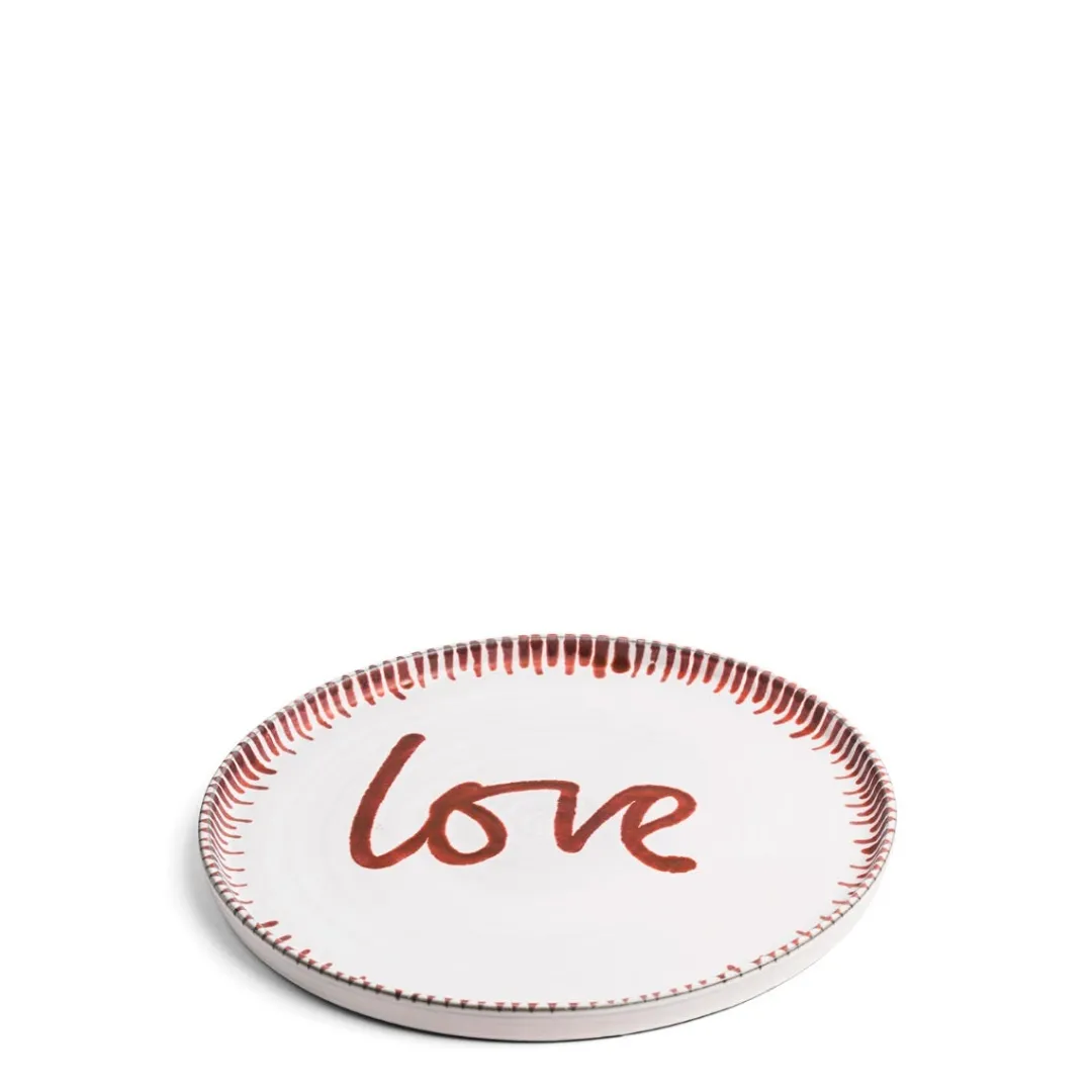 Shop Daylesford Organic Galley Love Red Side Plate