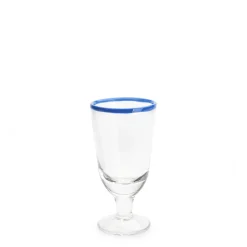 Clearance Daylesford Organic Ledbury Wine Glass Blue Tipped