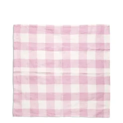 New Daylesford Organic Lilac and White Check Napkin