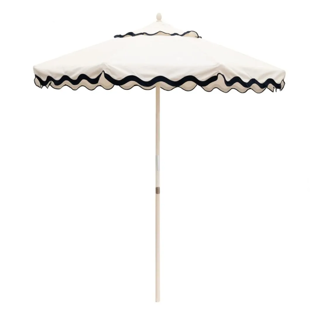 Cheap Daylesford Organic Market Umbrella White Scallop