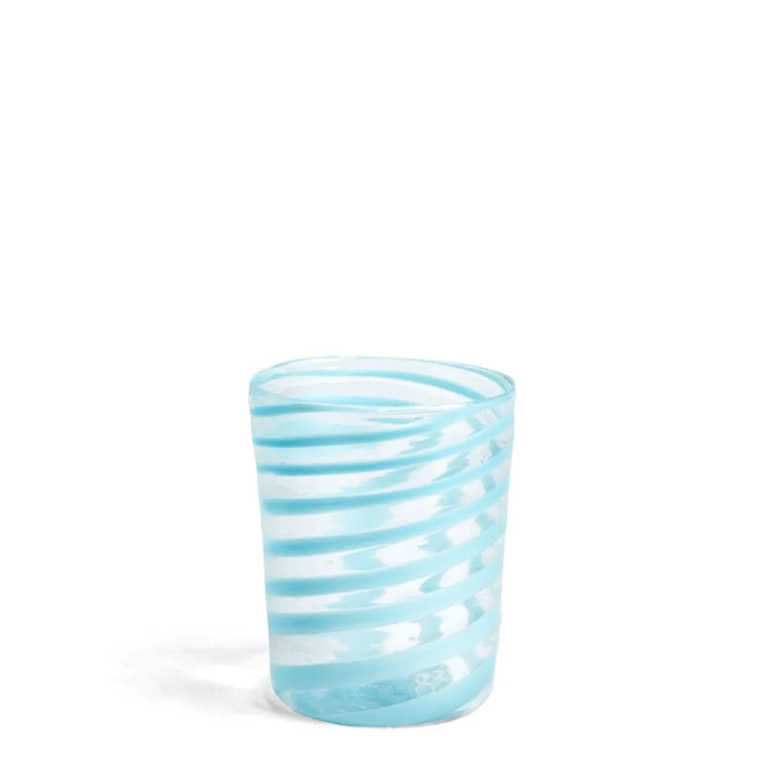 Shop Daylesford Organic Murano Light Blue Spiral Stripe Glass