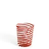 Shop Daylesford Organic Murano Red Spiral Stripe Glass