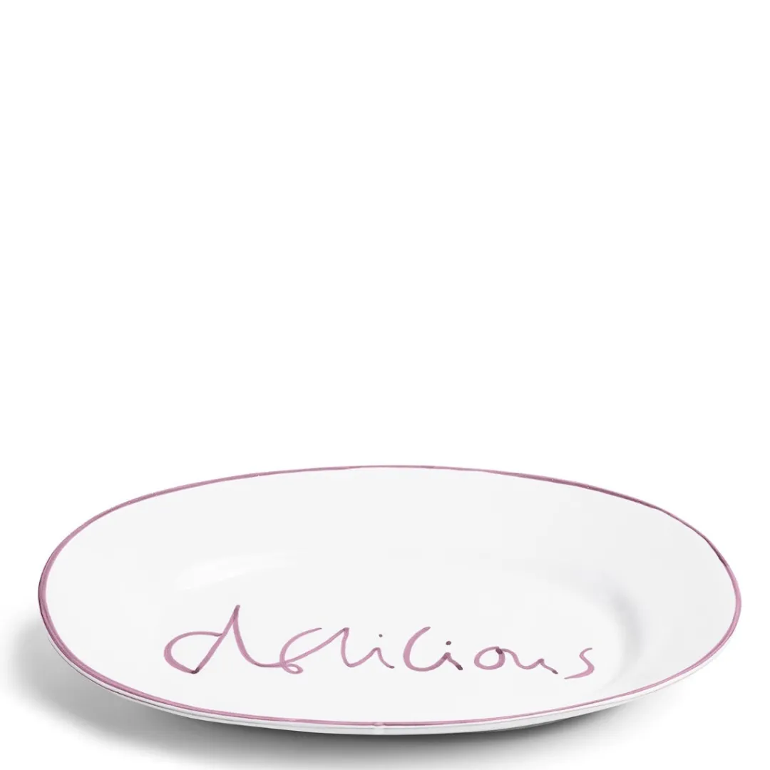 New Daylesford Organic Oddington Delicious Platter Oval Lilac Ceramic
