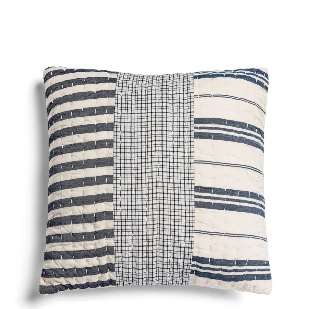 Fashion Daylesford Organic Patchwork Cushion Navy & White