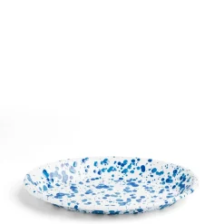 Best Sale Daylesford Organic Splatter Oval Dish Blue Enamel
