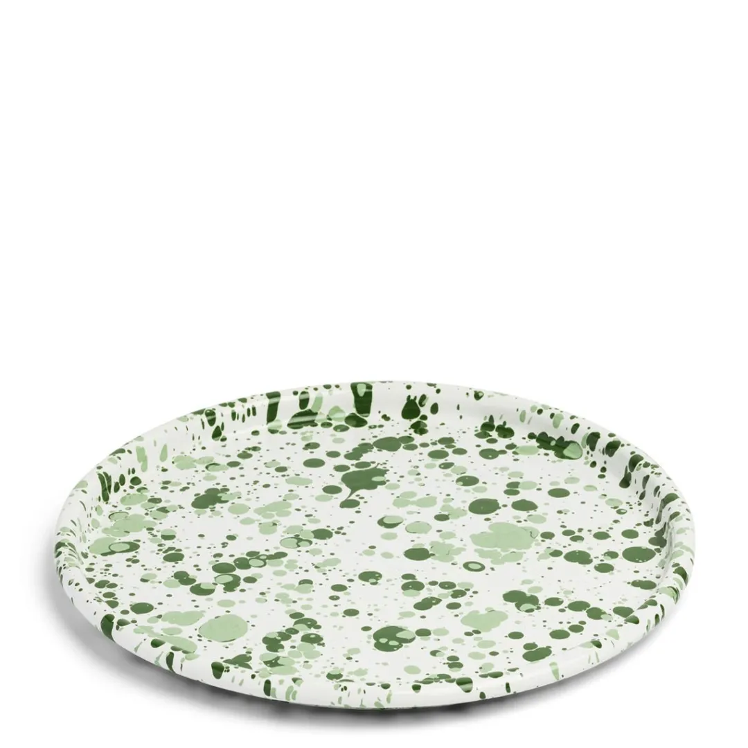 Sale Daylesford Organic Splatter Tray Green Enamel