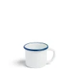 Clearance Daylesford Organic White & Blue Enamel Mug