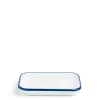 Shop Daylesford Organic White & Blue Enamel Rectangle Dish Small