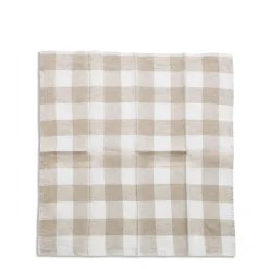 Store Daylesford Organic White & Natural Check Napkin