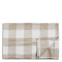 Store Daylesford Organic White & Natural Check Tablecloth