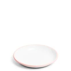 Fashion Daylesford Organic White & Pink Enamel Bowl