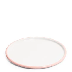 Flash Sale Daylesford Organic White & Pink Enamel Pizza Plate 32cm