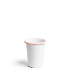 Cheap Daylesford Organic White & Pink Small Enamel Tumbler