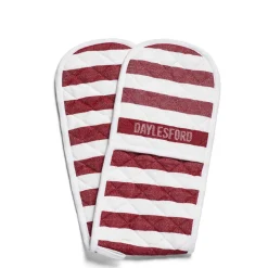 Best Sale Daylesford Organic White & Red Stripe Double Oven Glove