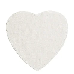 New Daylesford Organic White Linen Heart Placemat