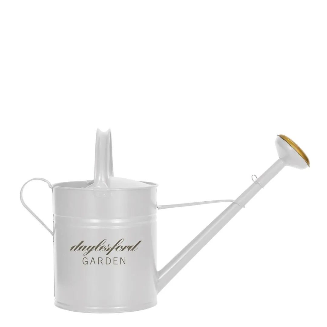 Sale Daylesford Organic White Outdoor Watering Can Small