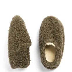 Clearance Daylesford Organic Wool Slippers Khaki