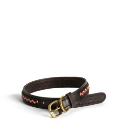 Online Daylesford Organic Zigzag Skinny Dog Collar Red Medium